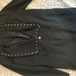 Michael Kors Blazer Jacket Med Black Gold Studded Professional stretch Saco negr